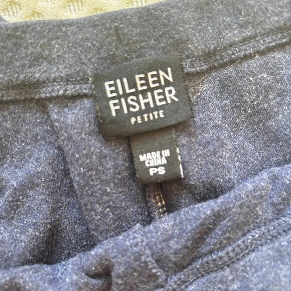 Eileen Fisher Tencel Stretch Pull On Pants S SP PS Blue Travel Lounge Capsule - Picture 4 of 4